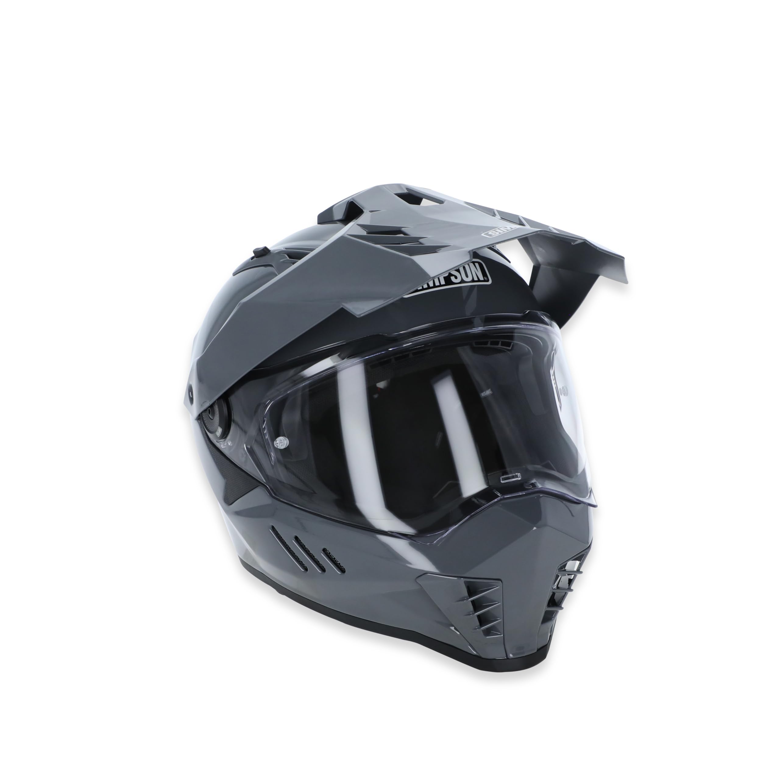 Simpson Motorcycle Xcursion Bandit Helmet - Armor - Small | Off Road Dirt Bike UTV Motocross ATV | Full Face | Removable Peak | Clear Pinlock Anti-Fog Visor Shield | DOT ECE Certified (XB4SM)