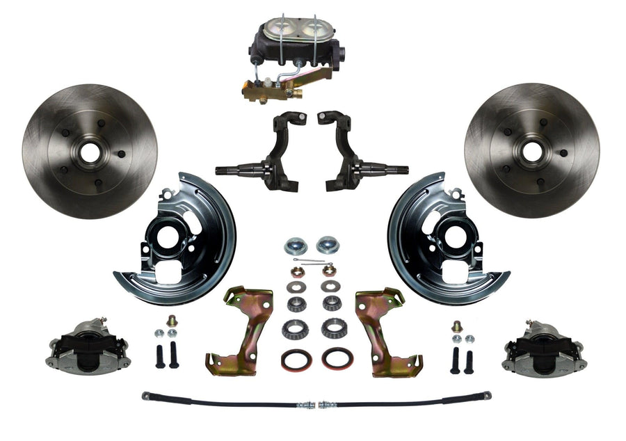 BRAKES LEED Manual Front Disc Brake Conversion Kit With Cast Iron M/C Disc/Drum Side Mount