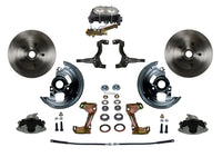BRAKES LEED Manual Front Disc Brake Conversion Kit With Cast Iron M/C Disc/Drum Side Mount