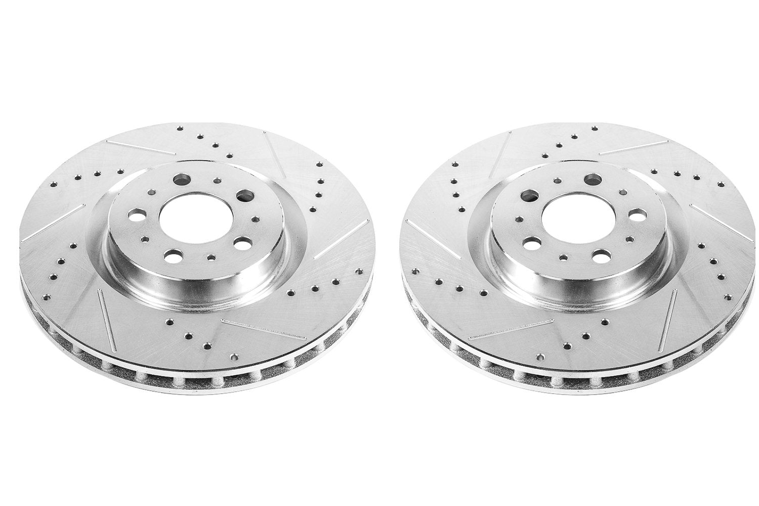 Power Stop Front EBR895XPR Evolution Drilled and Slotted Rotor (Pair) For Volvo S60 2004-2007 | Volvo V70 2004-2007/Volvo S60 2004-2007 | Volvo V70 2004-2007 [Vehicle Specific]