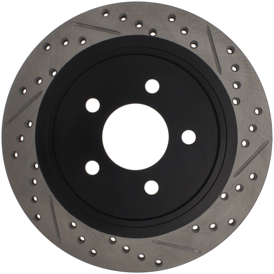 Sport Drilled/Slotted Brake Rotor StopTech 127.61087L (Rear Left), 1 Pack