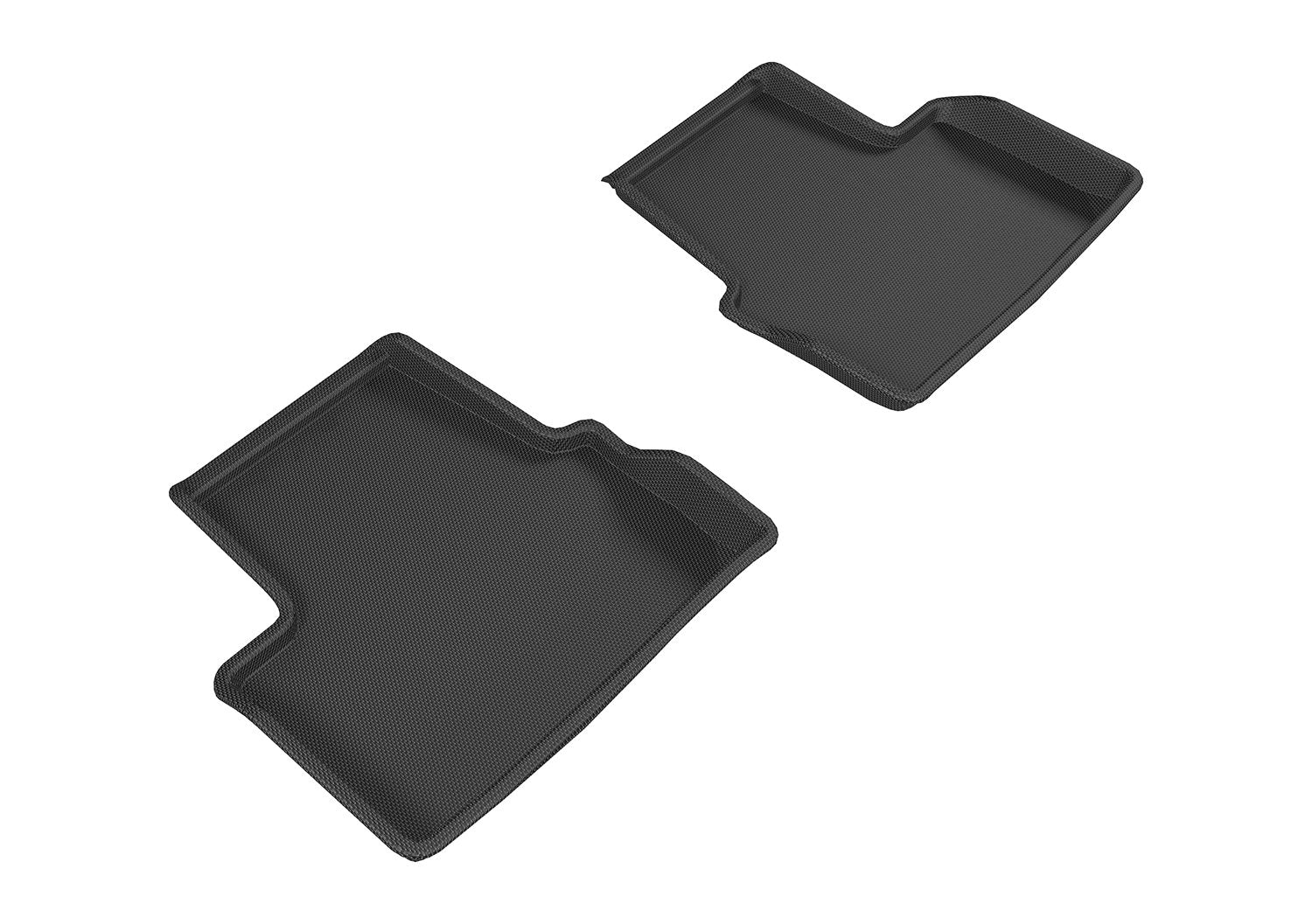3D MAXpider Custom Fit Second Row All-Weather Floor Mat for Select Chevrolet Volt Models - Kagu Rubber (Black)