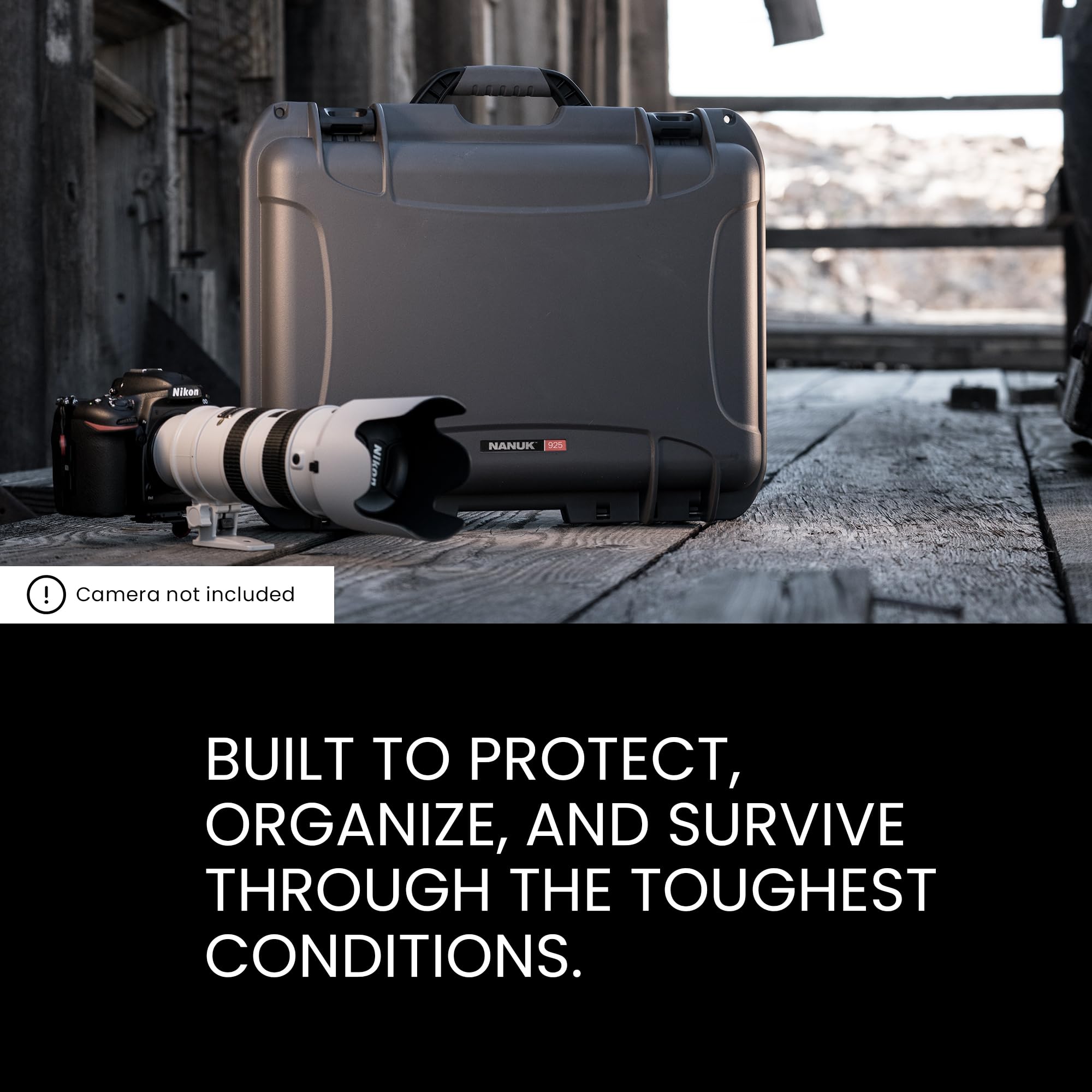 Pro Photo Kit Nanuk 925 – Waterproof Travel Camera Hard Case with Padded Dividers & Lid Organizer, 18.7” x 14.8” x 7”, Dustproof & Impact-Resistant Airline Carry-On Approved – Yellow