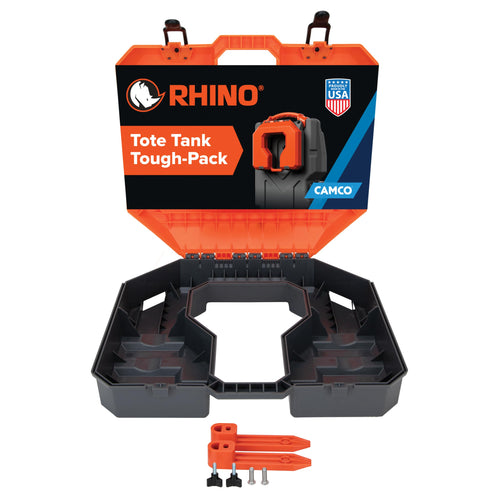 Camco Tough-Pack Rhino Tote Tank – RV Storage Case Only - Essential RV Accessory for Efficient Waste Management – (39024)