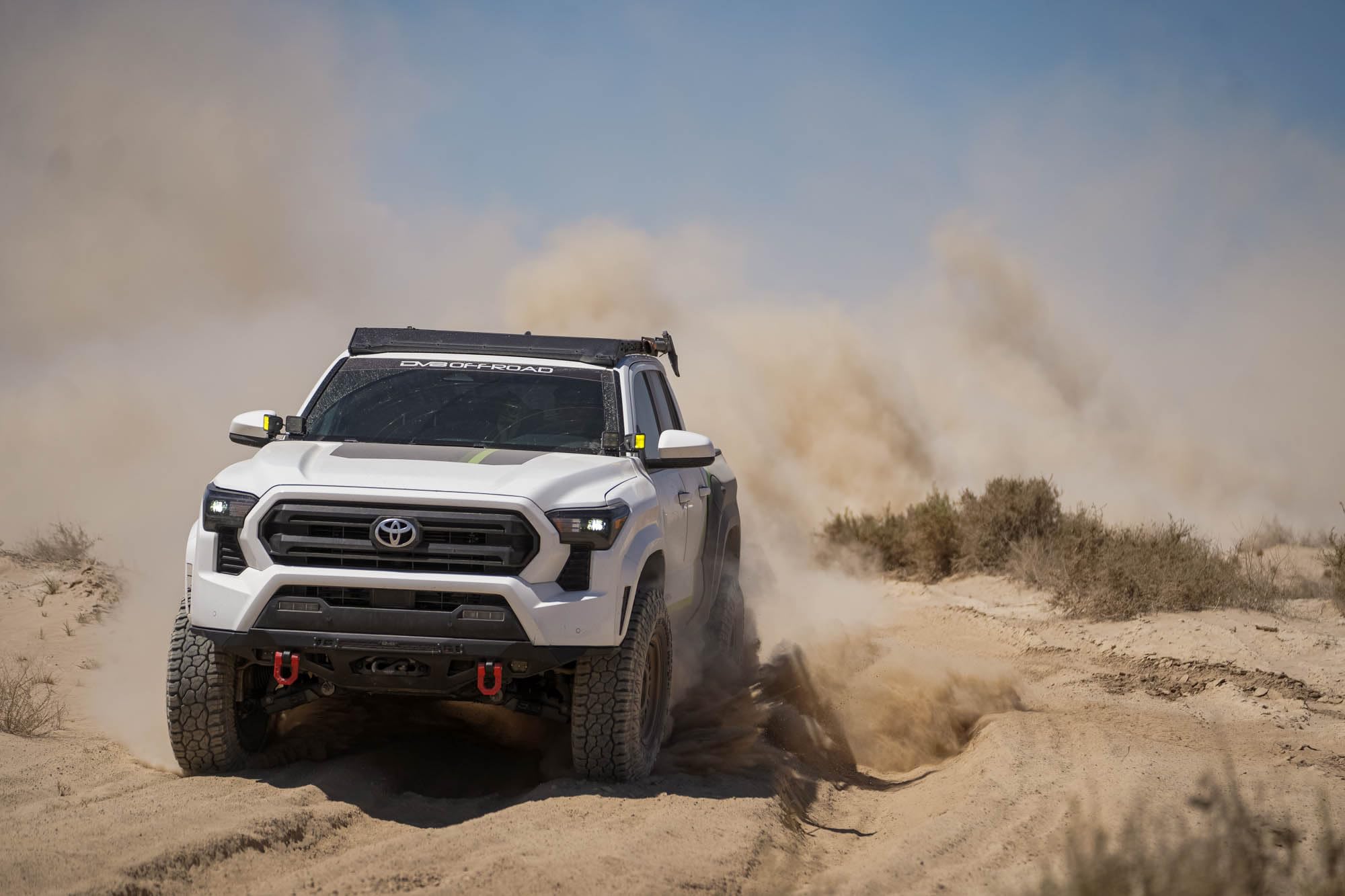 Offroad DV8 Spec Series Front Bumper for 2024-2025 Toyota Tacoma | High-Clearance Design | Heavy-Duty Winch Mount | 20" Light Bar Mount | Pair of D-Ring Mounts | (2) 3" Pod Light Mounts | Steel