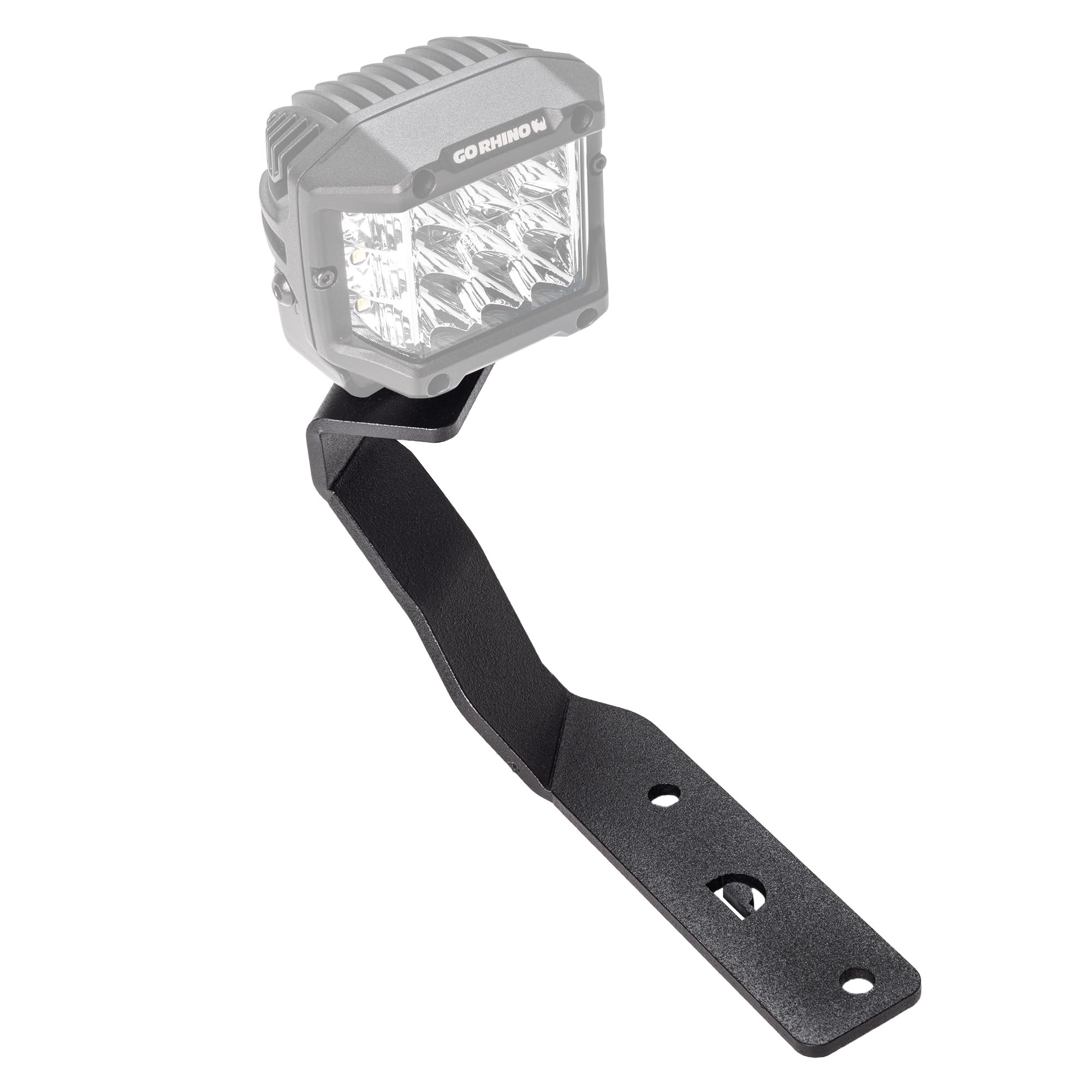 Go Rhino XE Cube Light Mount Hood Hinge | Mild Steel, Textured Black | 732290T | Fits 2022-2023 Hyundai Santa Cruz, Crew Cab