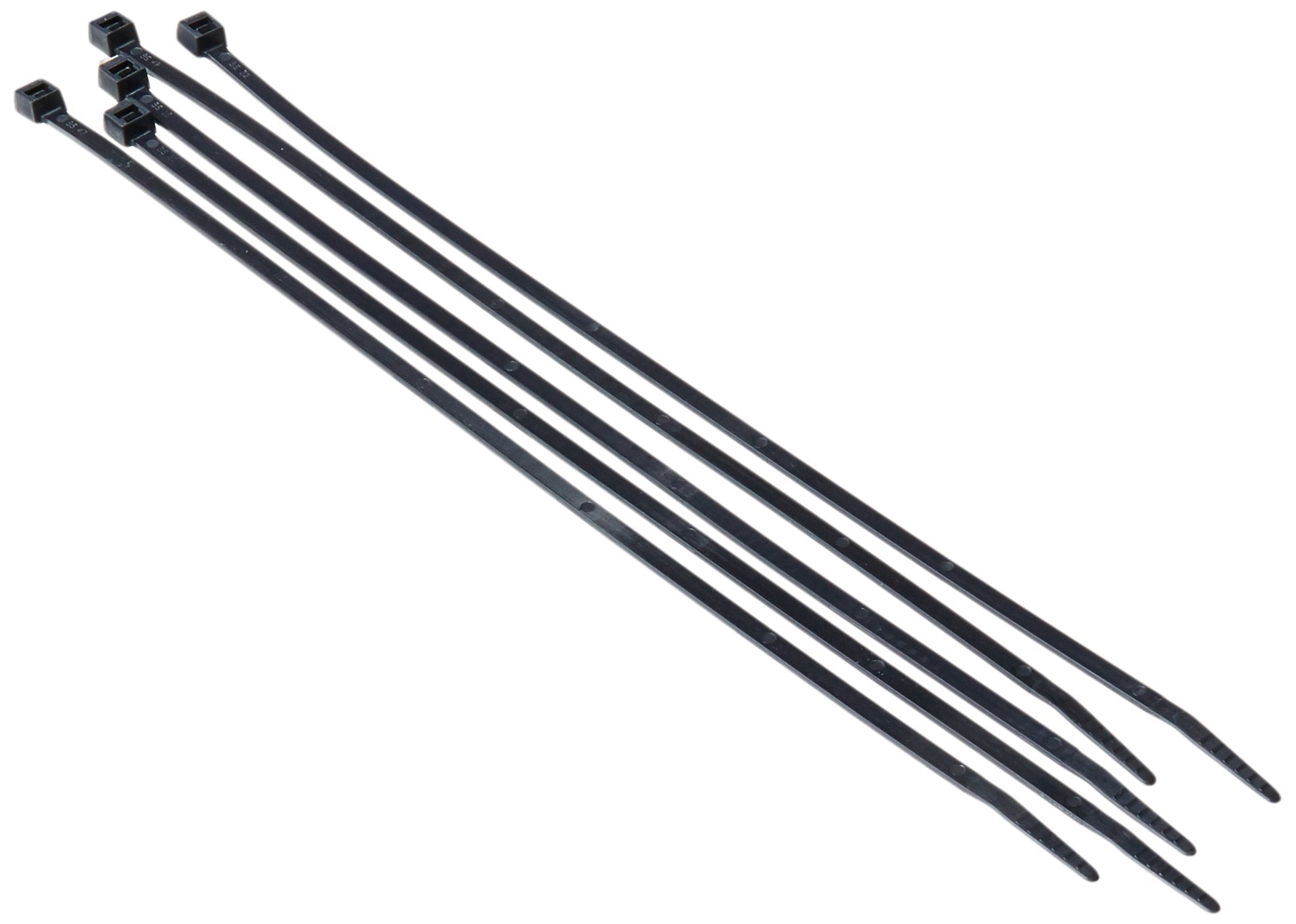 11” Indoor/Outdoor UV Rated Nylon Cable Ties, 50 Pound Tensile Strength, 100 Count, Black