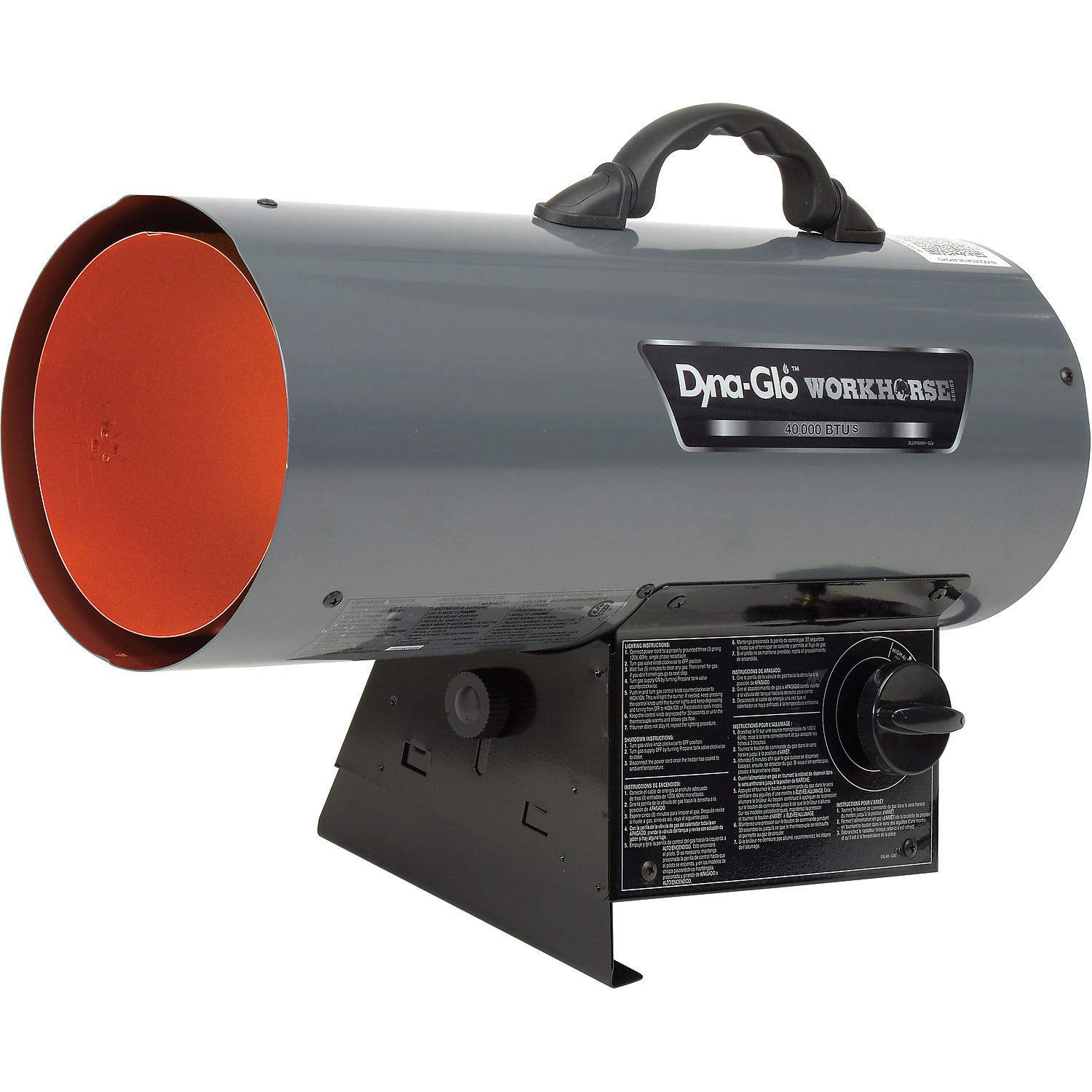 40K BTU Dyna-Glo Workhorse LPFA40WH, LP Forced Air Heater