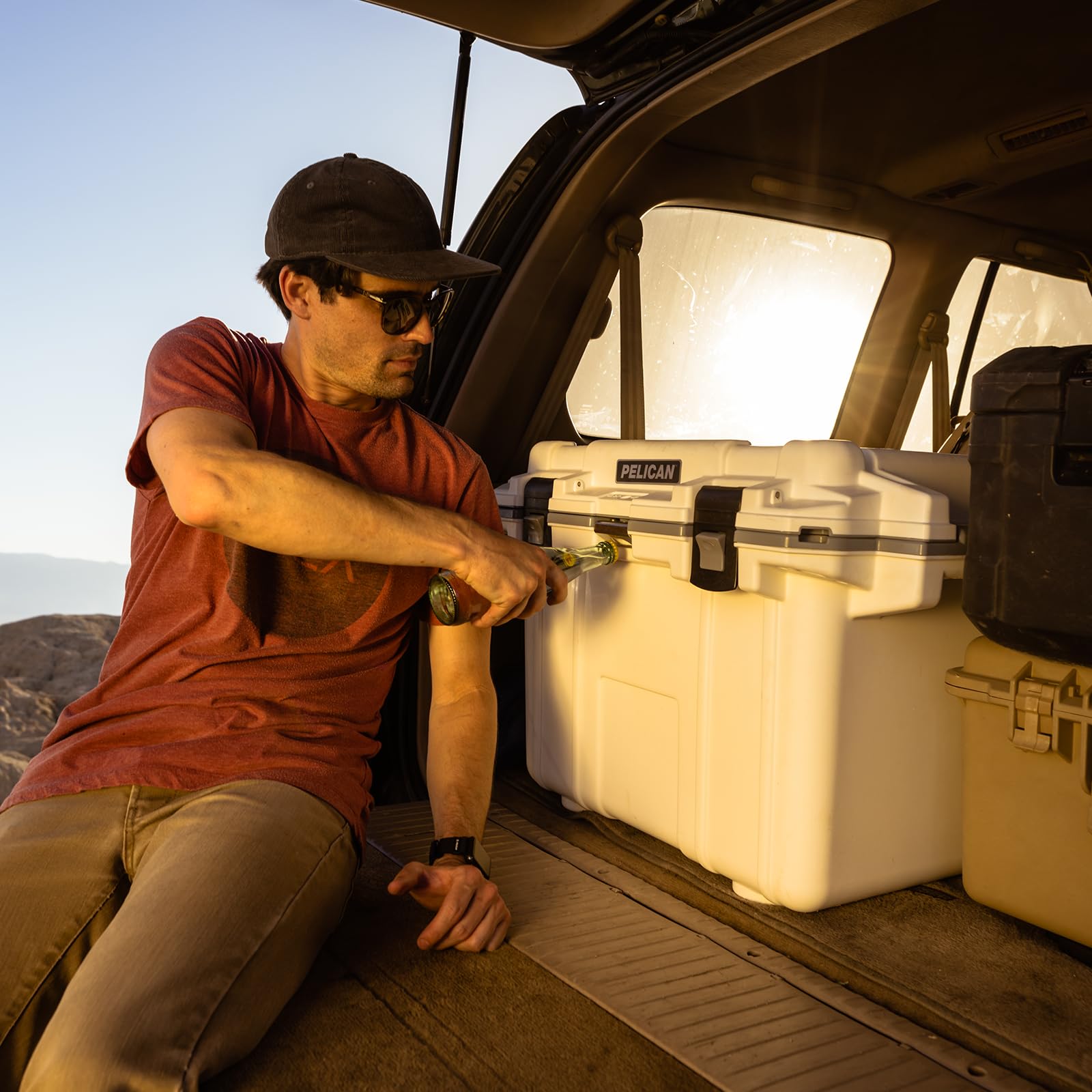 50 Quart Pelican Elite Cooler (Dark Grey/Green)