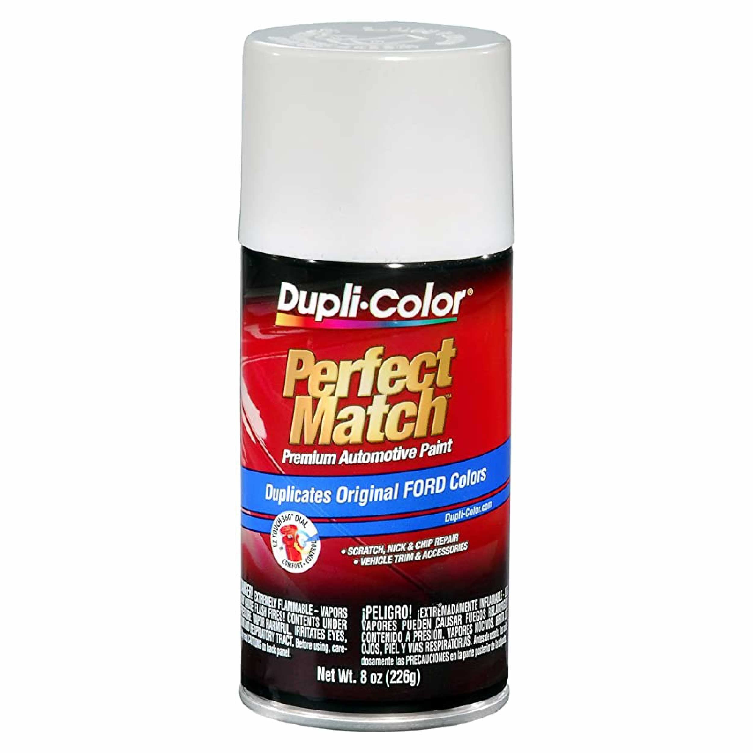 Dupli-Color Perfect Match Automotive Spray, Ford Performance White, 8 oz. Aerosol Can WB/WP/WT/YA