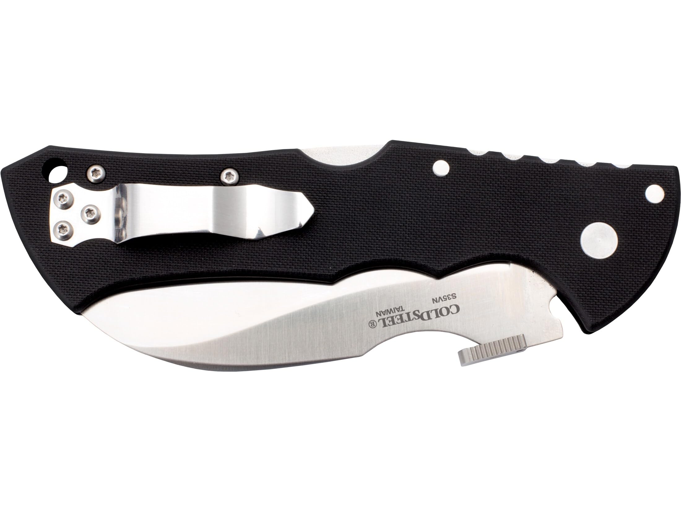 Cold Steel 4" Black Talon ll S35VN Plain Blade 5.5" G-10 Handle Tactical Folding Knife w/Tri-Ad Lock, Ambidextrous Pocket/Belt Clip
