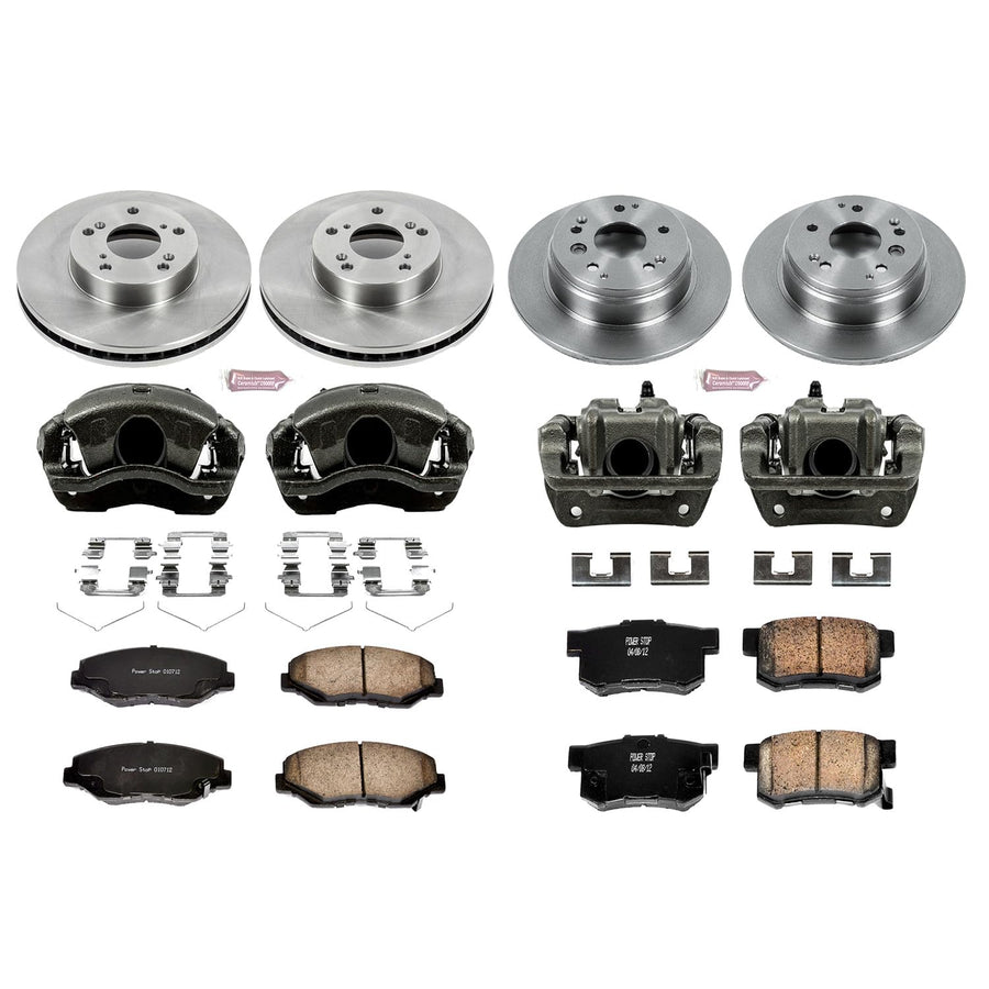 Power Stop KCOE5389 1-Click OE Replacement Brake Kit with Calipers For Honda Element Autospecialty 2003-2011 [Model Specific]