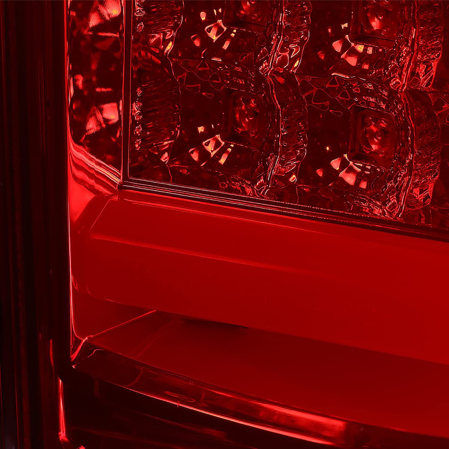 Red Lens SPEC-D TUNING LED Bar Tail Lights Compatible with 2003-2006 Chevy Silverado 1500/1500HD/2500/2500HD, 2004-2006 Chevy Silverado 3500, Left + Right Pair Assembly