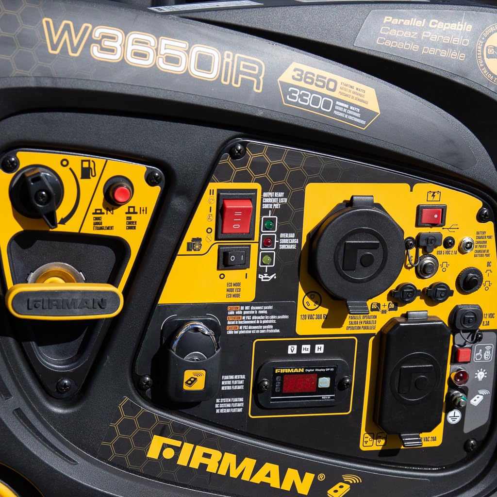 Gas Generator Firman W03383 Remote Start - 3650/3300W