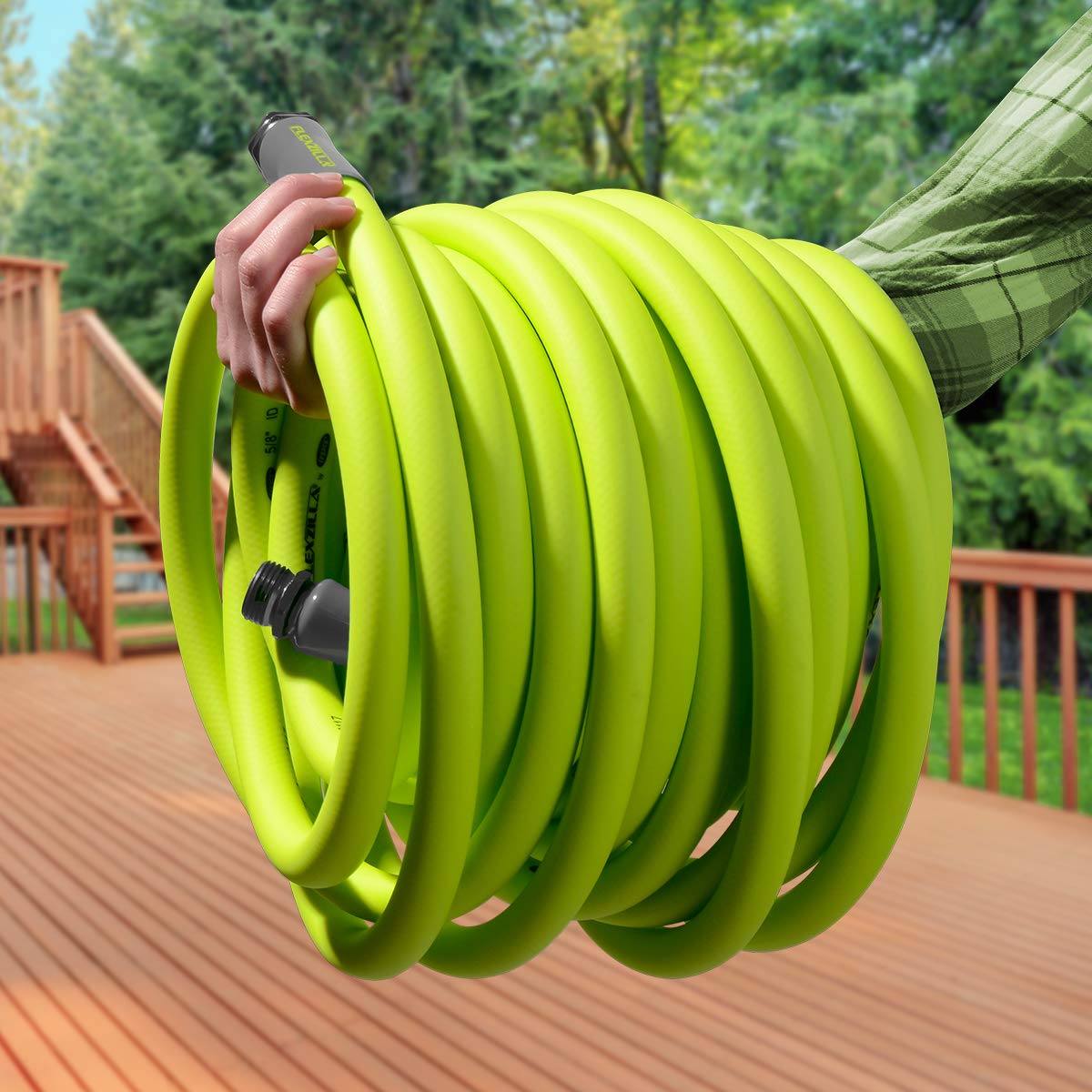 Garden Hose Flexzilla 3/4 in. x 75 ft., Lightweight All-Weather Water Hose, Durable and Flexible, Leak-Free Connections