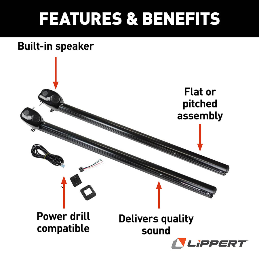 Speaker Head Kit Solera for Awning on 5th Wheel RVs, Travel Trailers and Motorhomes