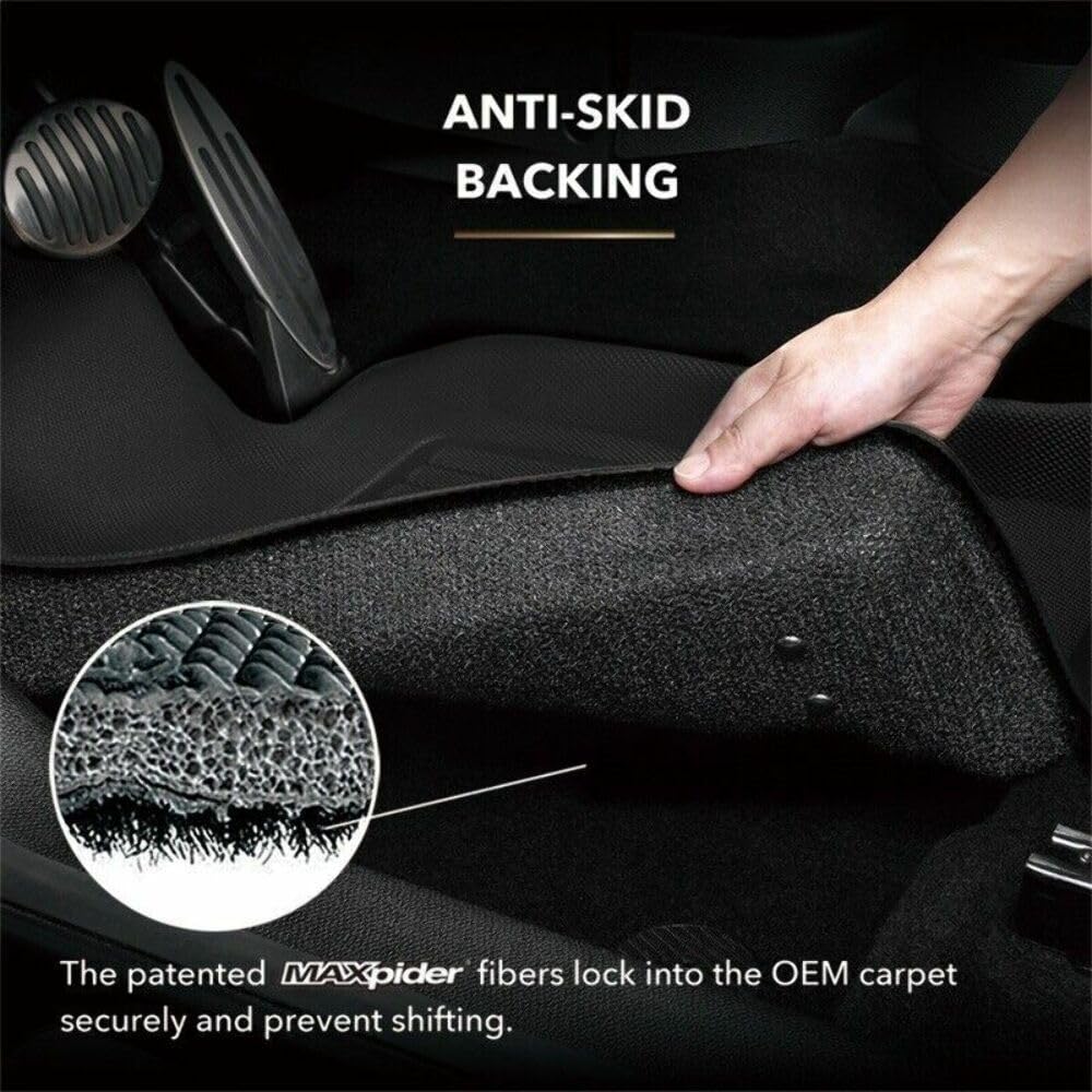3D MAXpider Kagu Custom Fit All-Weather Front Row Floor Mats (Black) Compatible with Subaru Impreza 2008-2011 / Impreza WRX / Impreza WRX STi 2008-2014 - R1