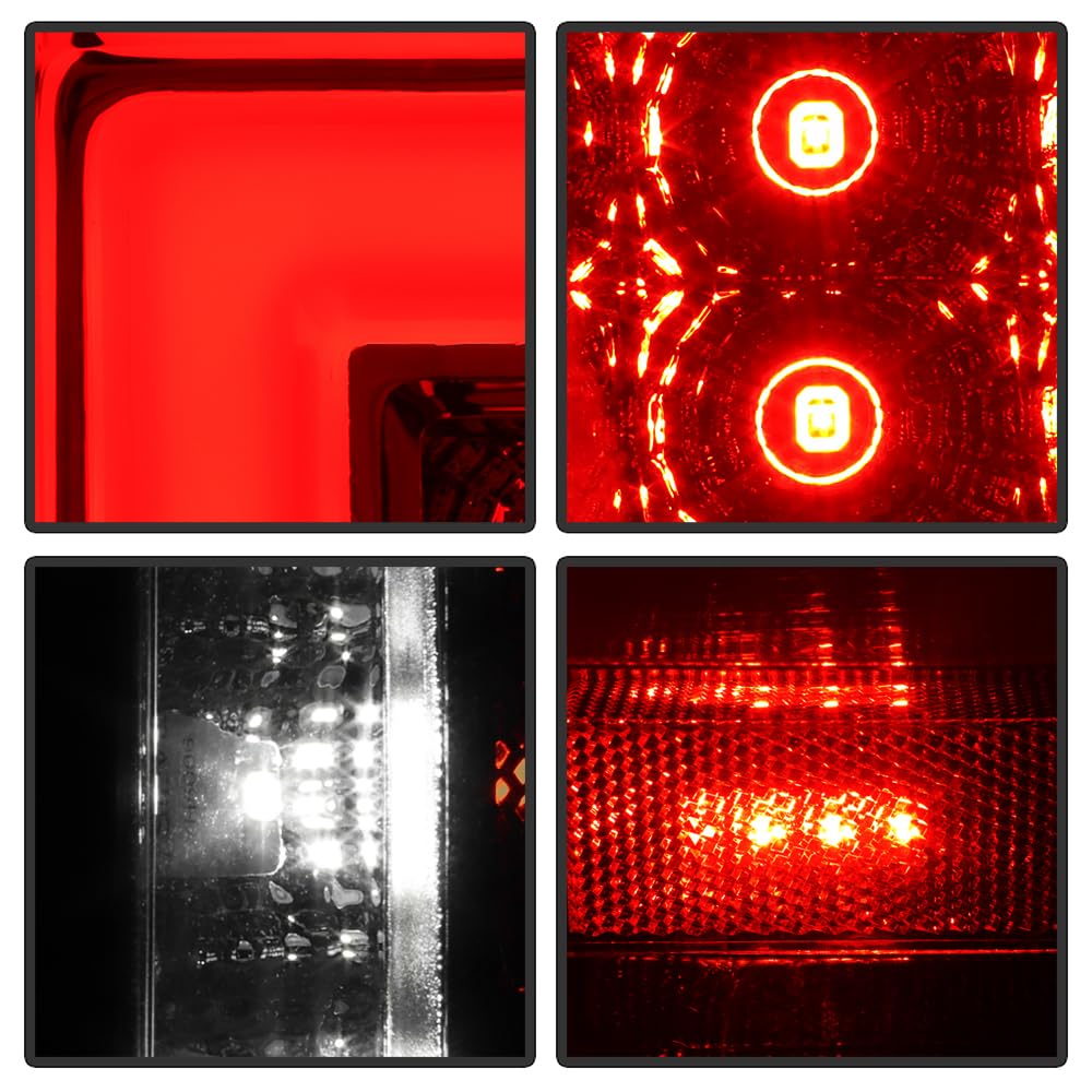 Chevy Silverado 1500~3500 07-13 /GMC Sierra 07-14 3500HD Full LED Tail Lights - Chrome Spyder (xTune)