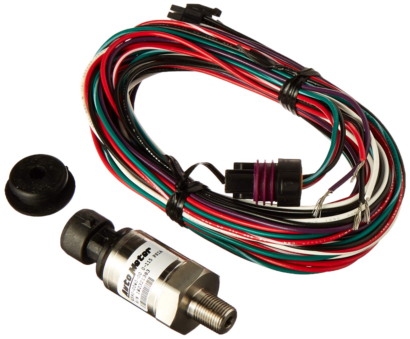 Gauge AUTO METER P30412 Boost (Spek-Pro 2 1/16", 60Psi, Stepper Motorwith Peak & Warn, Wht/Blk, Spek-Pro)