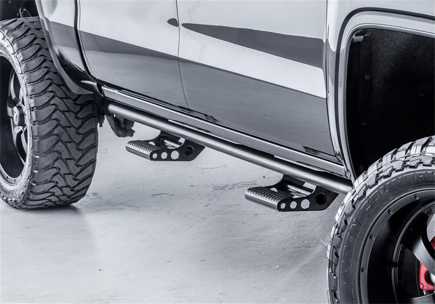 RKR Rails RealTruck for Silverado/Sierra | Cab Length, Tubular Steel, Textured Black | C144RKRCC | Fits 2014-2019 Chevrolet Silverado/GMC Sierra 1500 (Classic Model Only) Crew Cab, SRW Gas