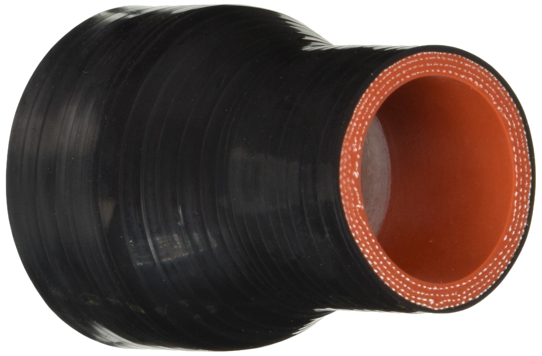 HPS Silicone Hoses HTSR-138-200-BLK High Temperature Silicone 4-ply Reinforced Reducer Coupler Hose, 100 PSI Maximum Pressure, 3" Length, 1-3/8" > 2" ID, Black
