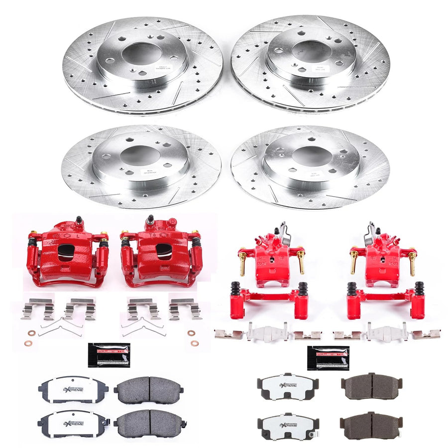 Power Stop KC662-26 Z26 Street Warrior Front & Rear Brake Kit Infiniti Nissan For INFINITI I30 1996-1999, Nissan Maxima 1995-1999 [Model Specific]