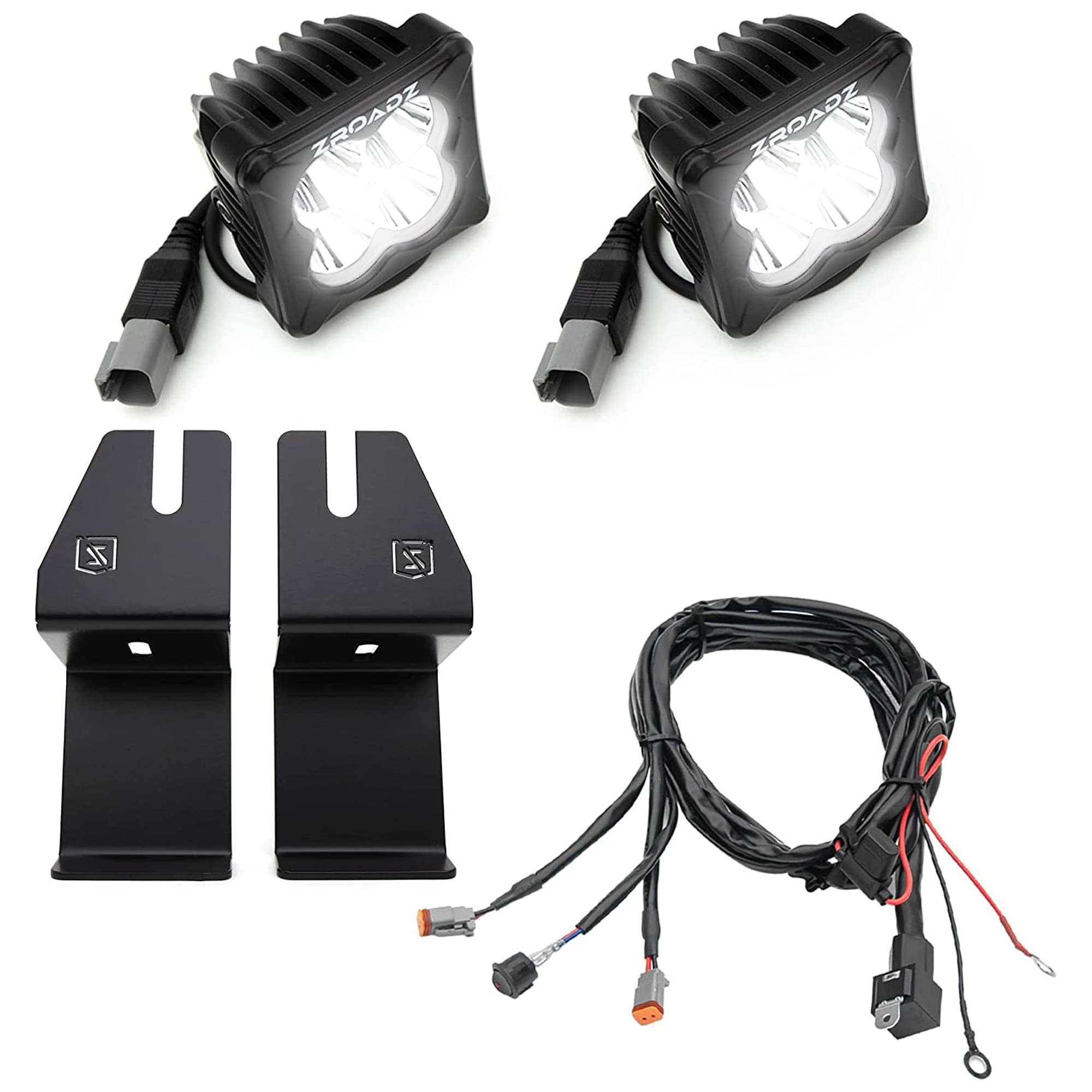 Rear Bumper LED KIT ZROADZ for a 2021-2022 Ford Bronco, Includes (2) 3 inch White LED Pod Lights - Part # Z385401-KIT