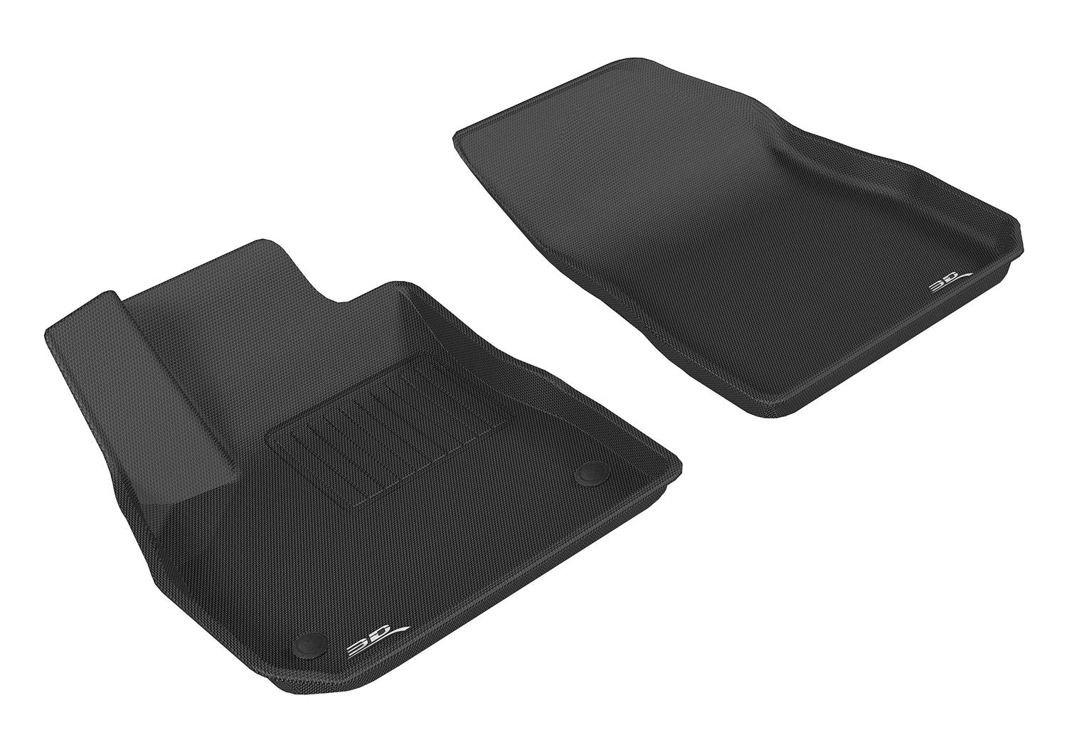 Kagu Floor Mat (Black) 3D MAXpider Custom Fit Compatible with Chevrolet Malibu 2016-2025 - Front Row