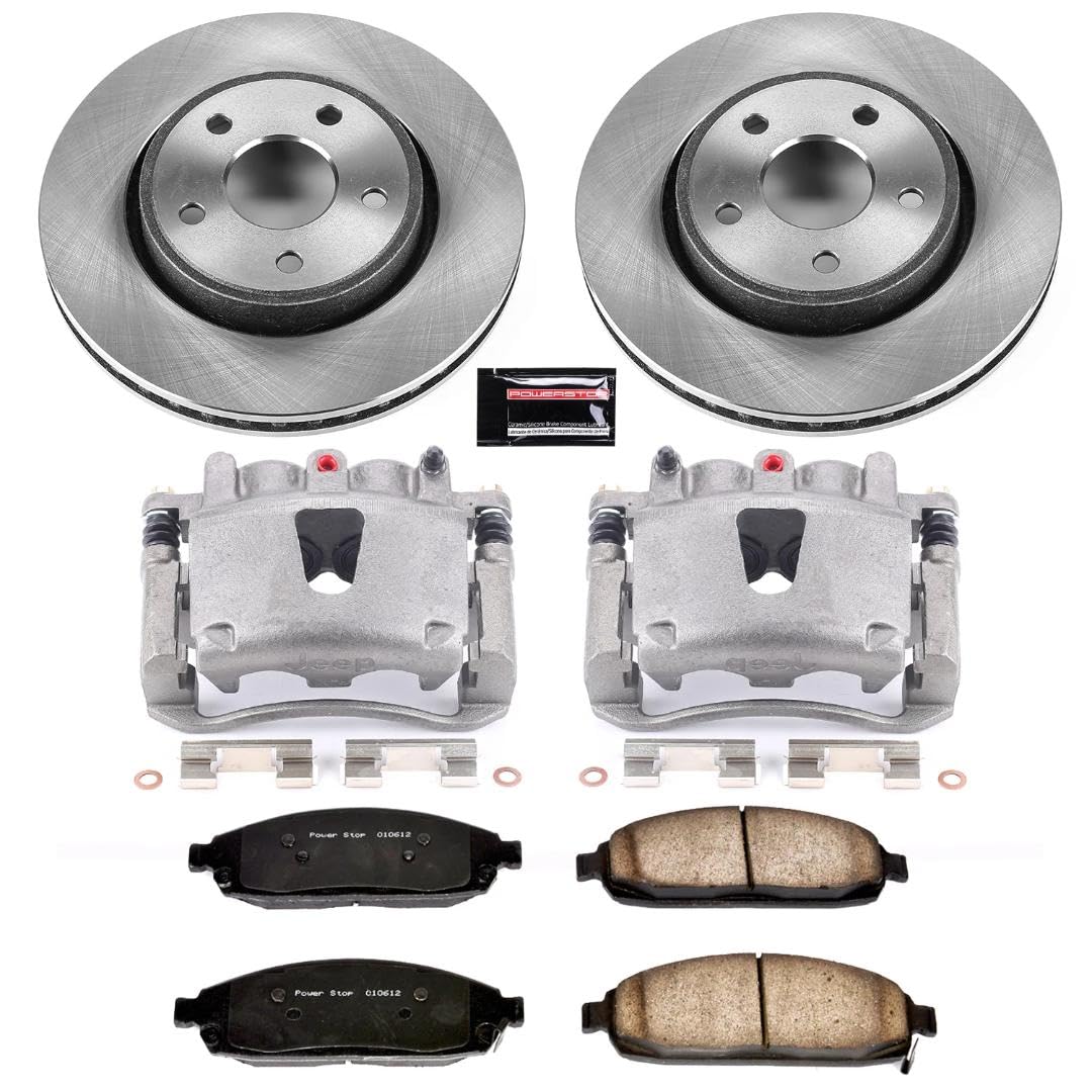 Power Stop Autospecialty KCOE2219A Front Stock Replacement Caliper Kit- OE Rotors, Ceramic Brake Pads, Calipers