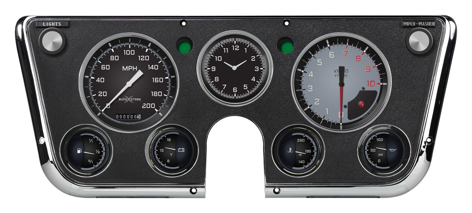 CT67AXG Classic Instruments AutoCross Gray Gauge Set