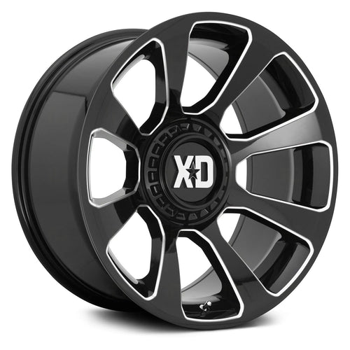 20x9 XD854 REACTOR, Bolt Pattern: 6x135/5.5, Offset: 0, GLOSS BLACK MILLED, set of 1