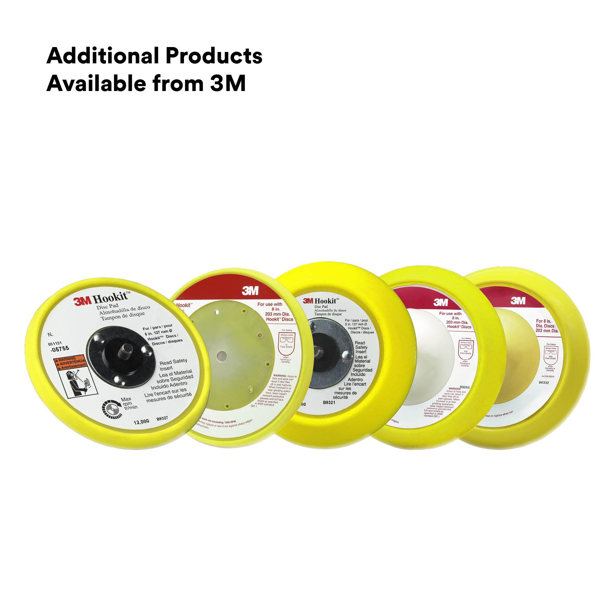 3M Hookit Disc Pad, 8 in, Medium Density Foam, 05779, Abrasive Disc Pad for Paint Stripping, Primer Sanding, Polishing or Grinding