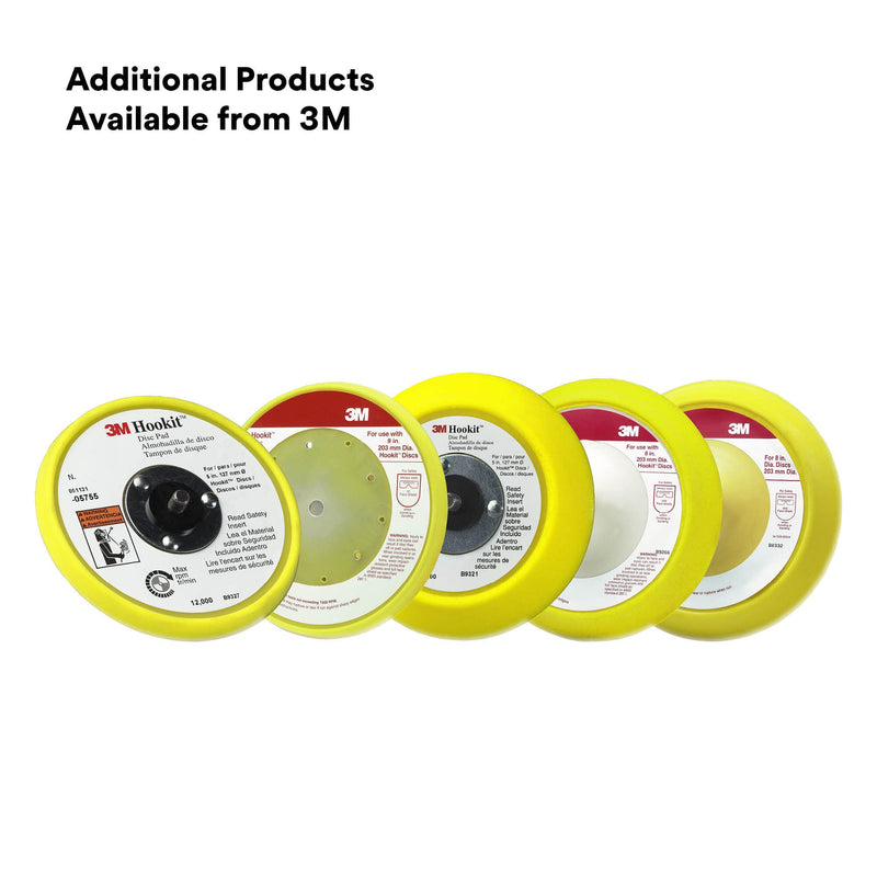3M Hookit Disc Pad, 8 in, Medium Density Foam, 05779, Abrasive Disc Pad for Paint Stripping, Primer Sanding, Polishing or Grinding