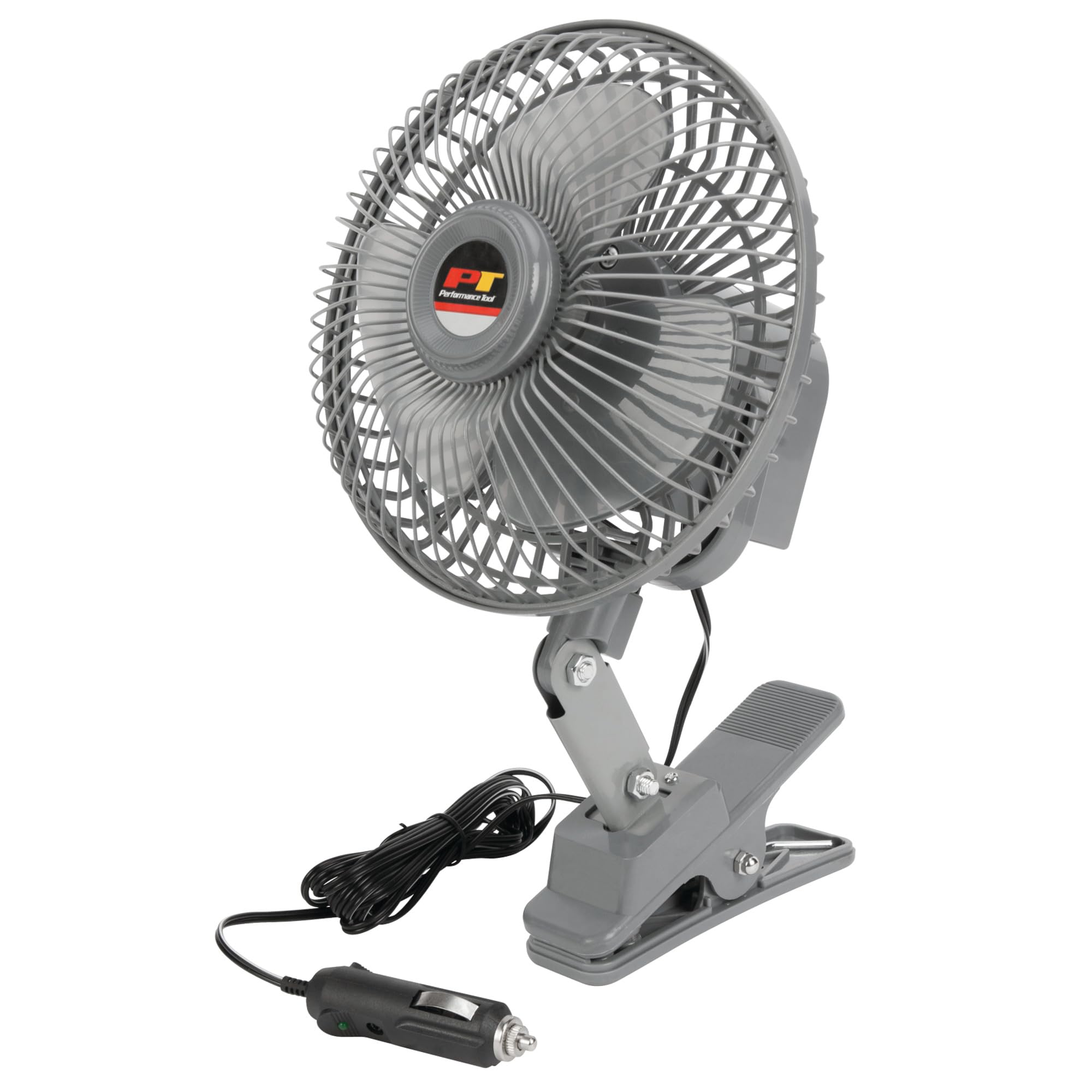6-Inch Performance Tool W1658 Oscillating Fan (12v w/clamp) - Ideal for Cars, Trucks, RVs, Boats, and More to Keep You Cool and Comfortable On The Go