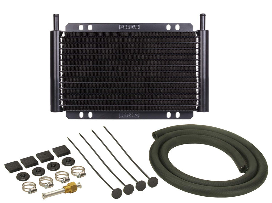 Derale 8000 Series Plate and Fin Transmission Oil Cooler, Black 13502