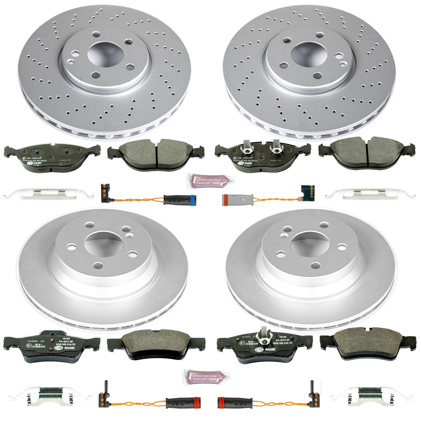 Euro-Stop Brake Kit Power Stop ESK4517 For Mercedes-Benz E500 2004-2005 [Model Specific]