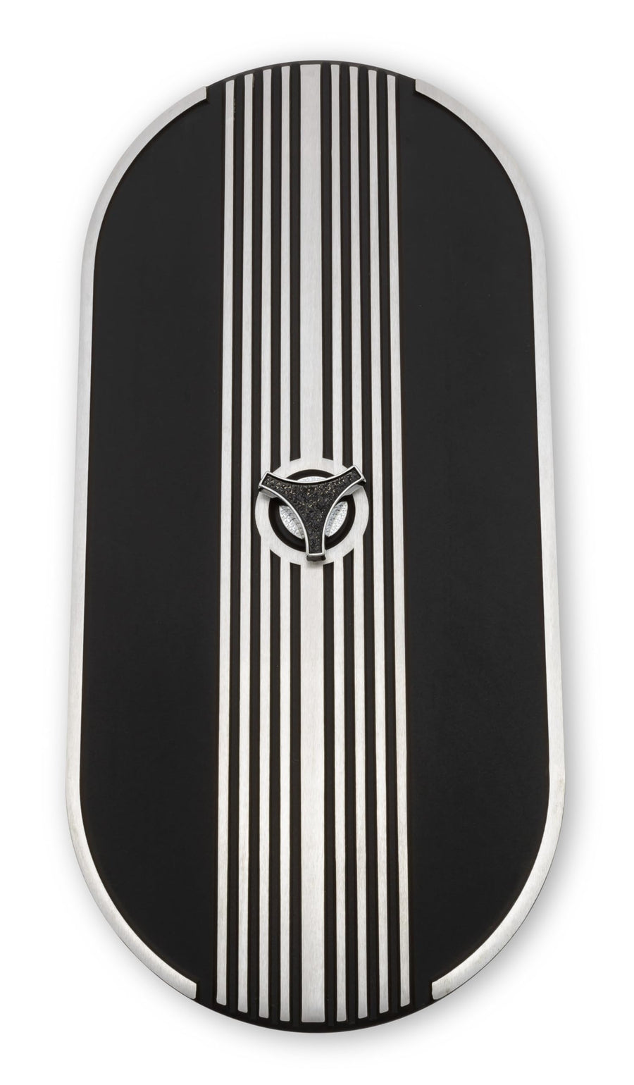 Oval Air Cleaner Scott Drake S1MS-9600-P Black Aluminum Finned No Logo
