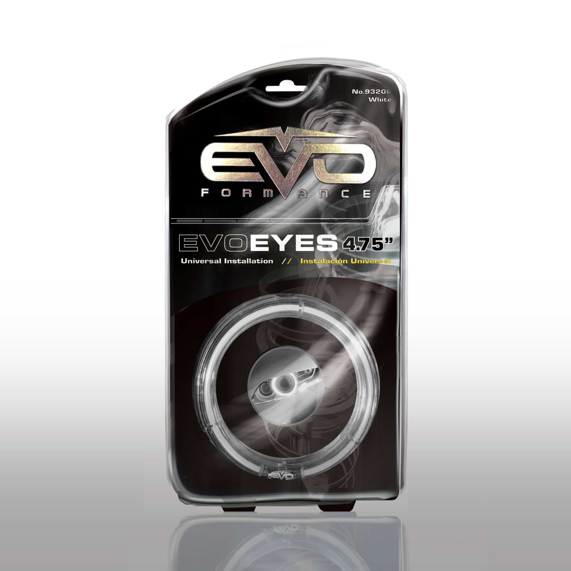 EVO Formance CIPA 93216 Eyes 3.5" (9 cm) Diameter - Universal Fit "Halo" Angel Eyes - Ultra White