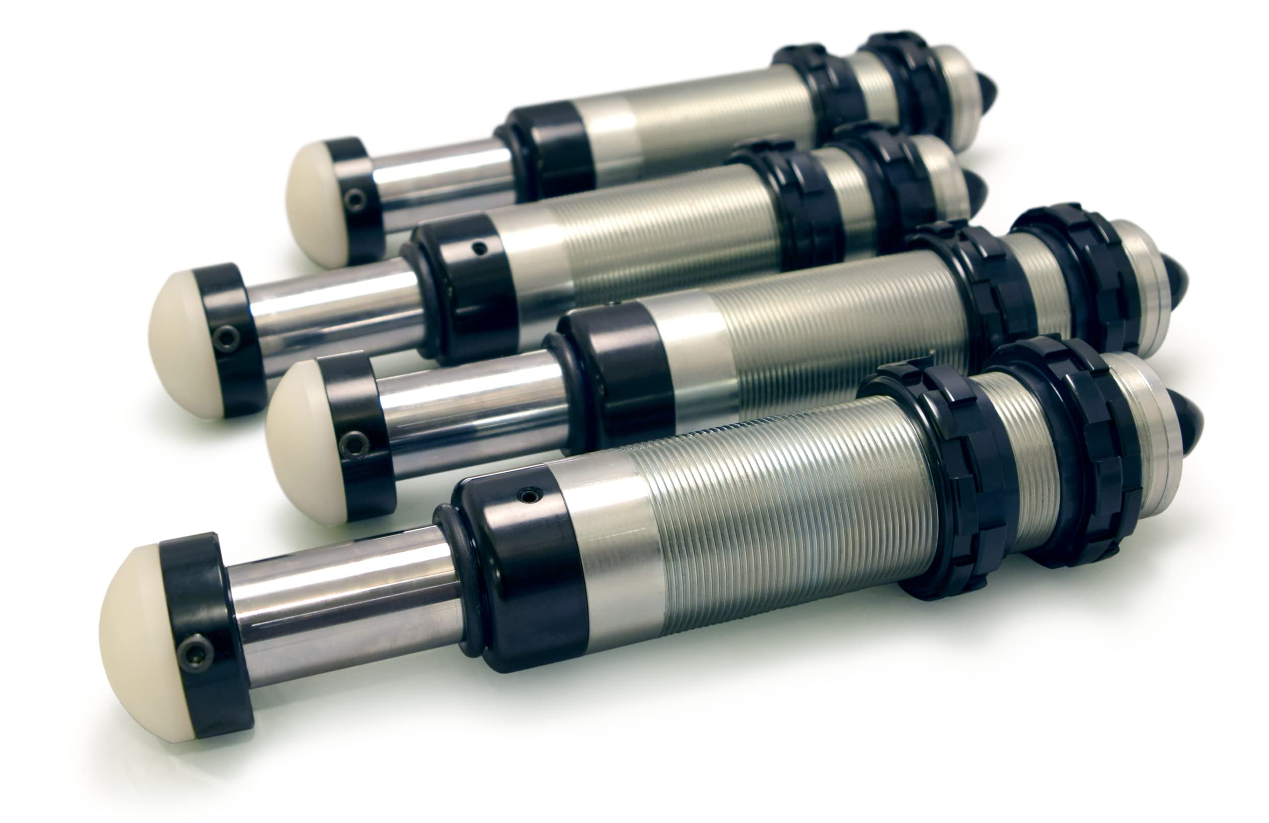 Front Hydraulic Bumpstop Upgrade Kit DV8 Offroad for Wrangler JK & JL + Gladiator JT | Silver Finish
