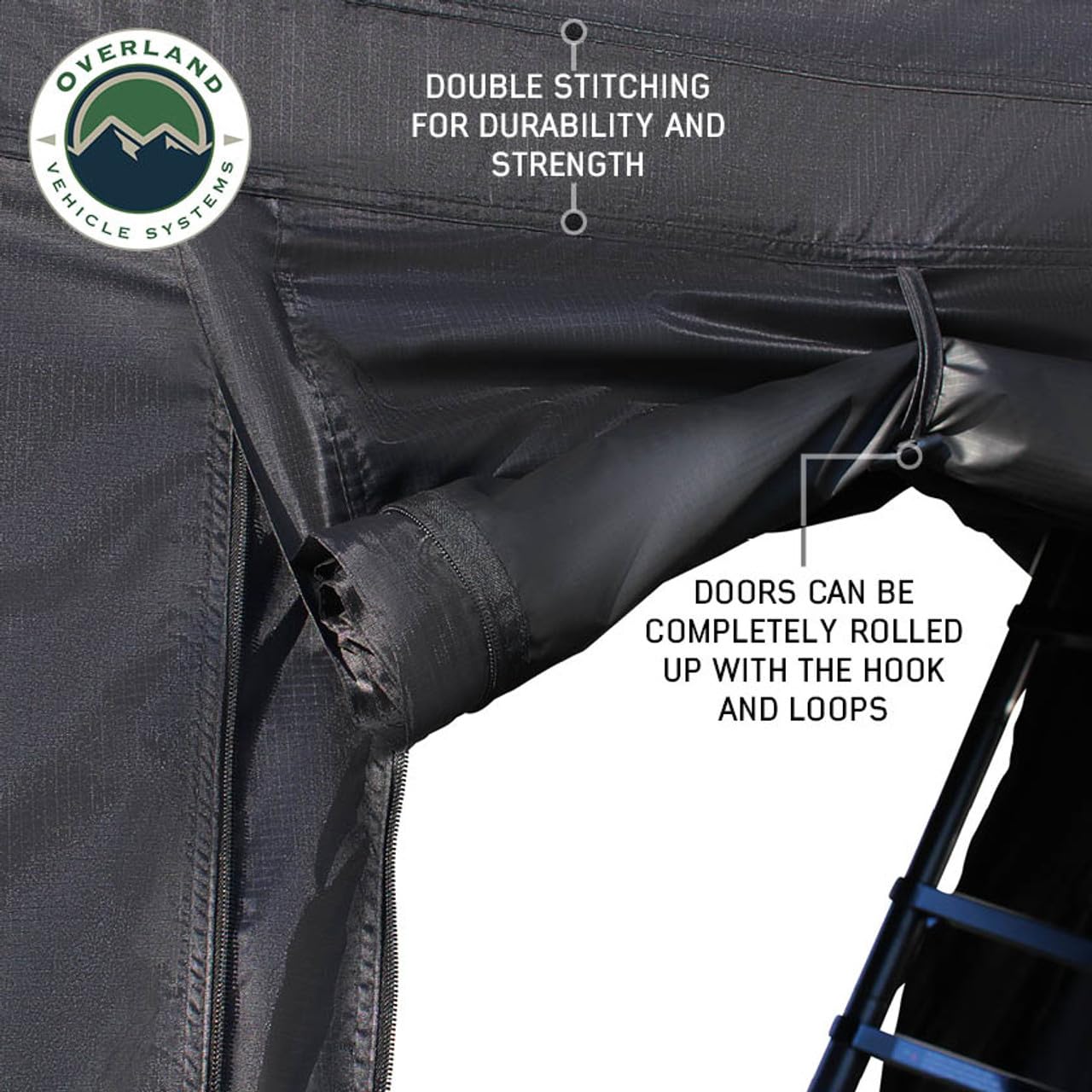 XD Everest Annex Room Overland Vehicle Systems Roof Top Tent Extension - Black Body Grey Trim (XD Everest Annex Room 4 Person)