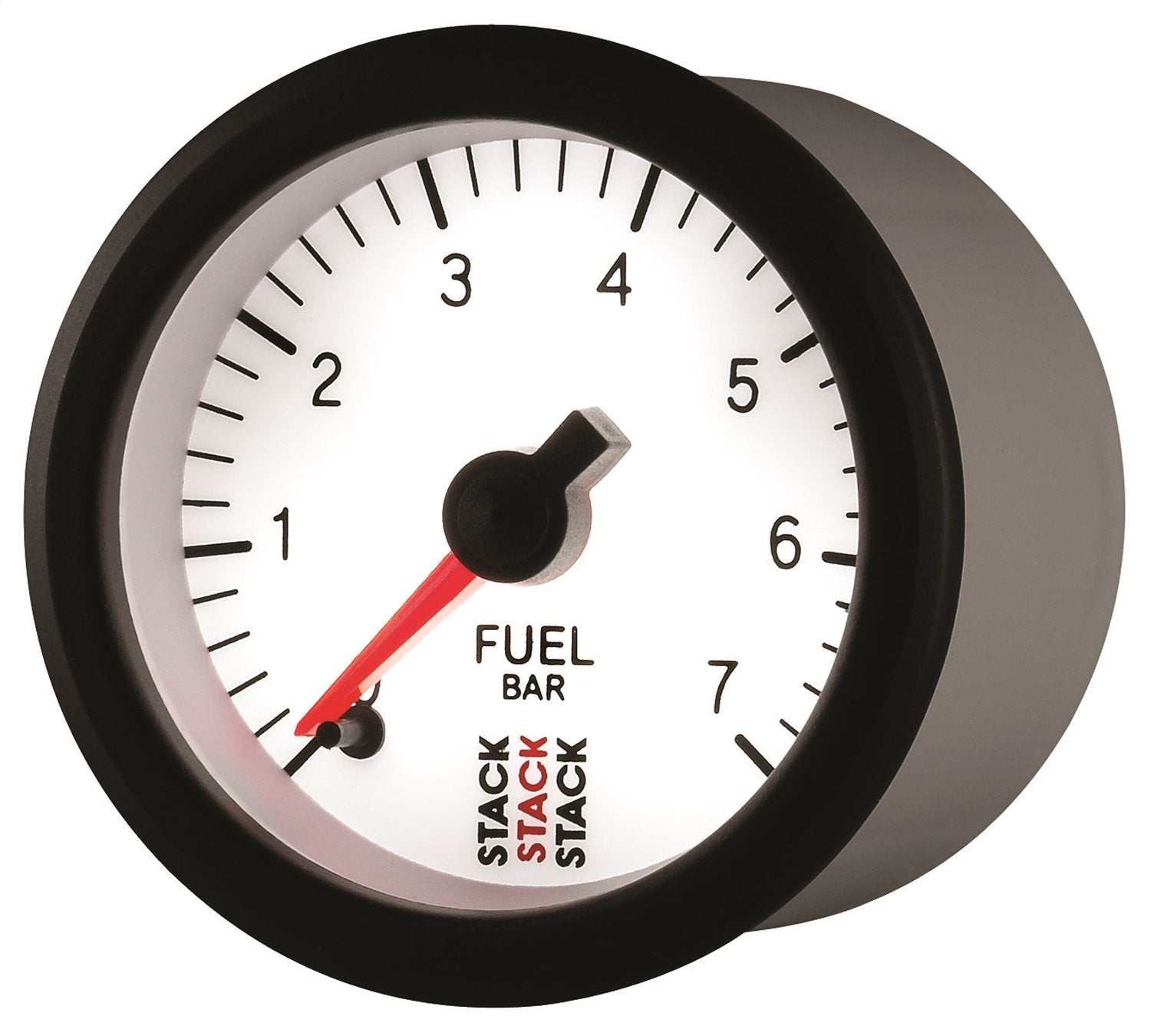 52mm M10 Male Stack ST3355 White 0-7 Bar Professional Stepper Motor Fuel Pressure Gauge
