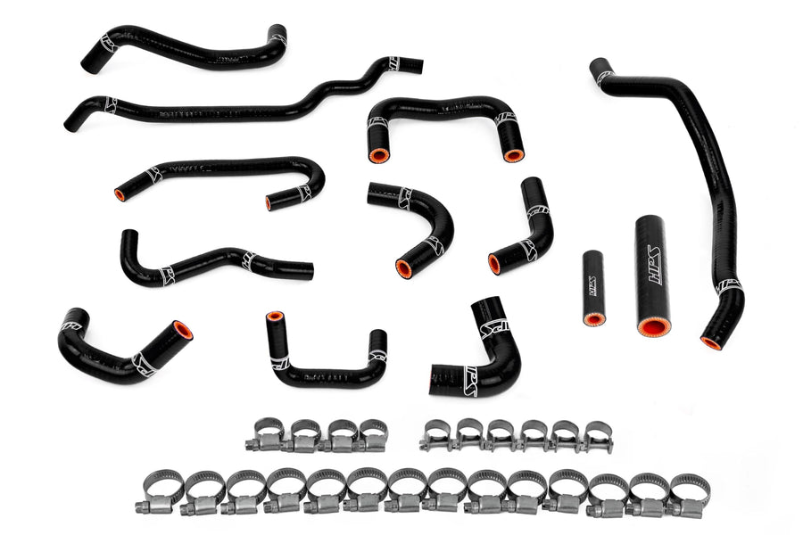 HPS Silicone Black Heater Hose Kit Compatible for 2008-2014 Subaru Impreza WRX 2.5L Turbo Manual Transmission, 57-2131A-BLK