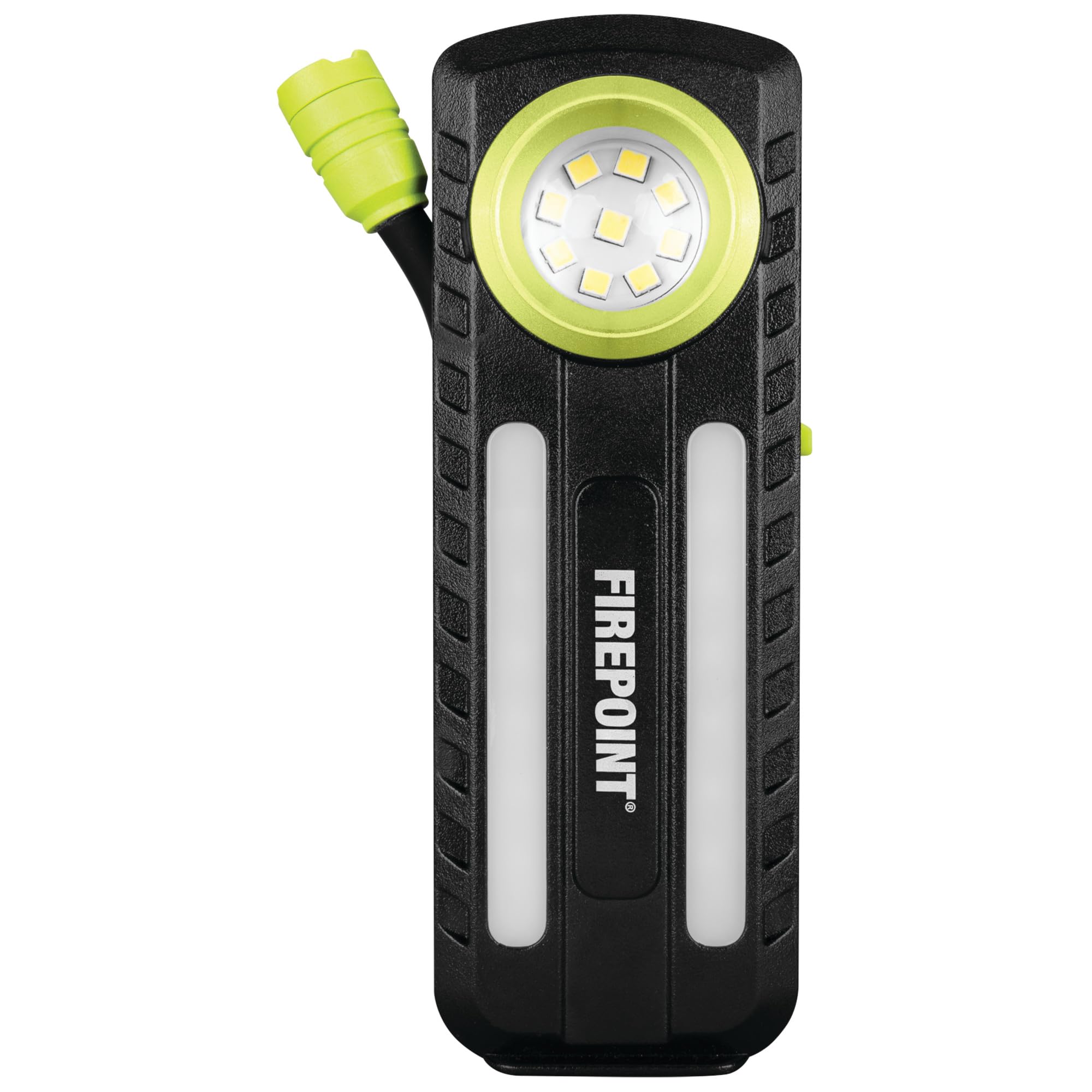 Firepoint Performance Tool W2695 800+LM Flex Neck Li-Ion Task Light, 3-in-1, Power Bank Functionality, USB-C Charging, Red LED Lights, Black/Green