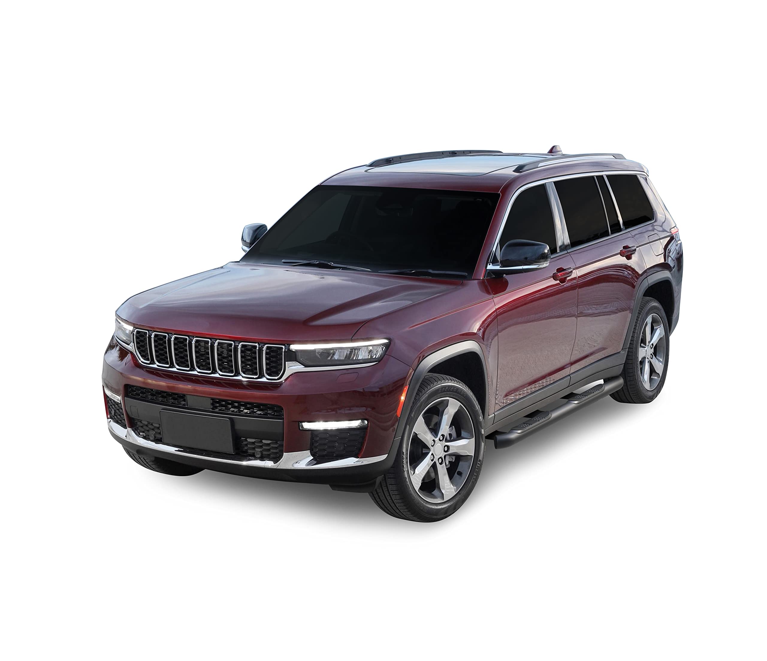 Off Road Black Horse 3in Side Steps Black Compatible with 22-25 Jeep Grand Cherokee (Excl. 22-24 4xe)-9B080205A