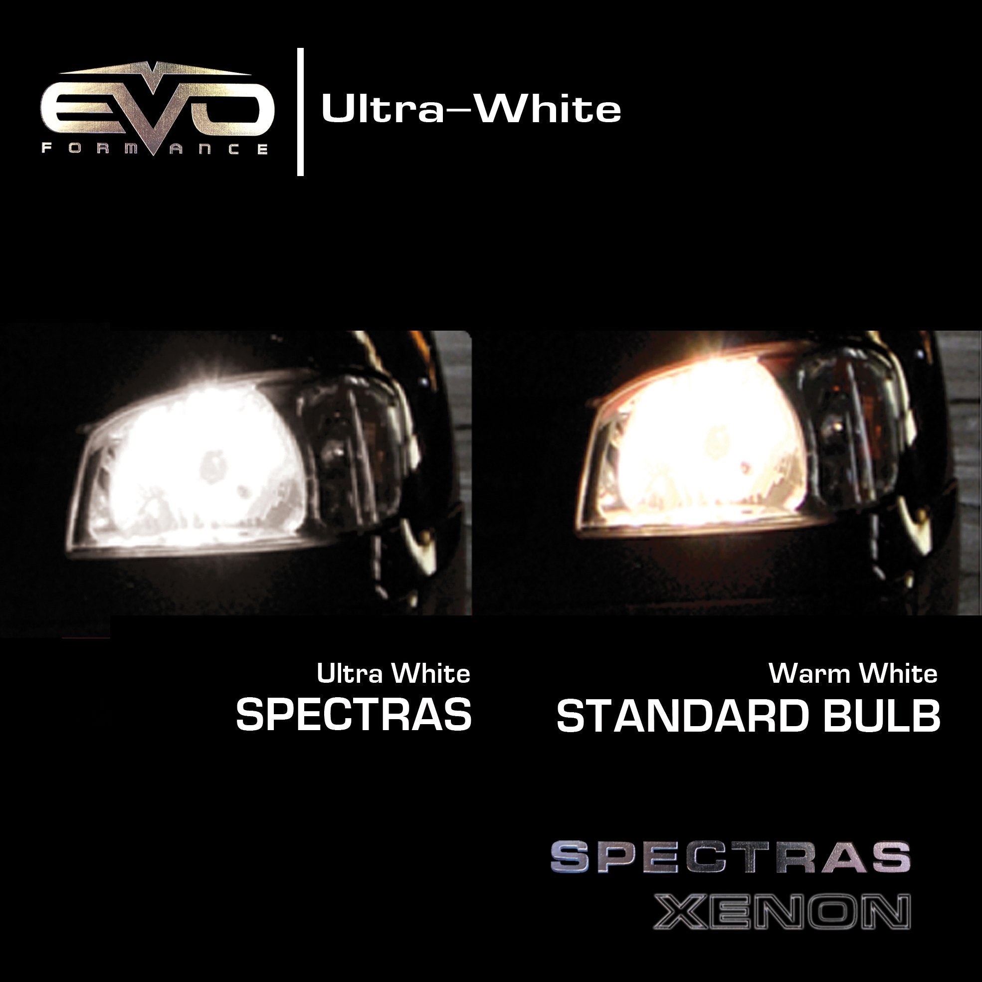 CIPA 93416 EVO Formance Spectras 9005 75W=100W Ultra White Halogen Bulb - Pack of 2, Medium