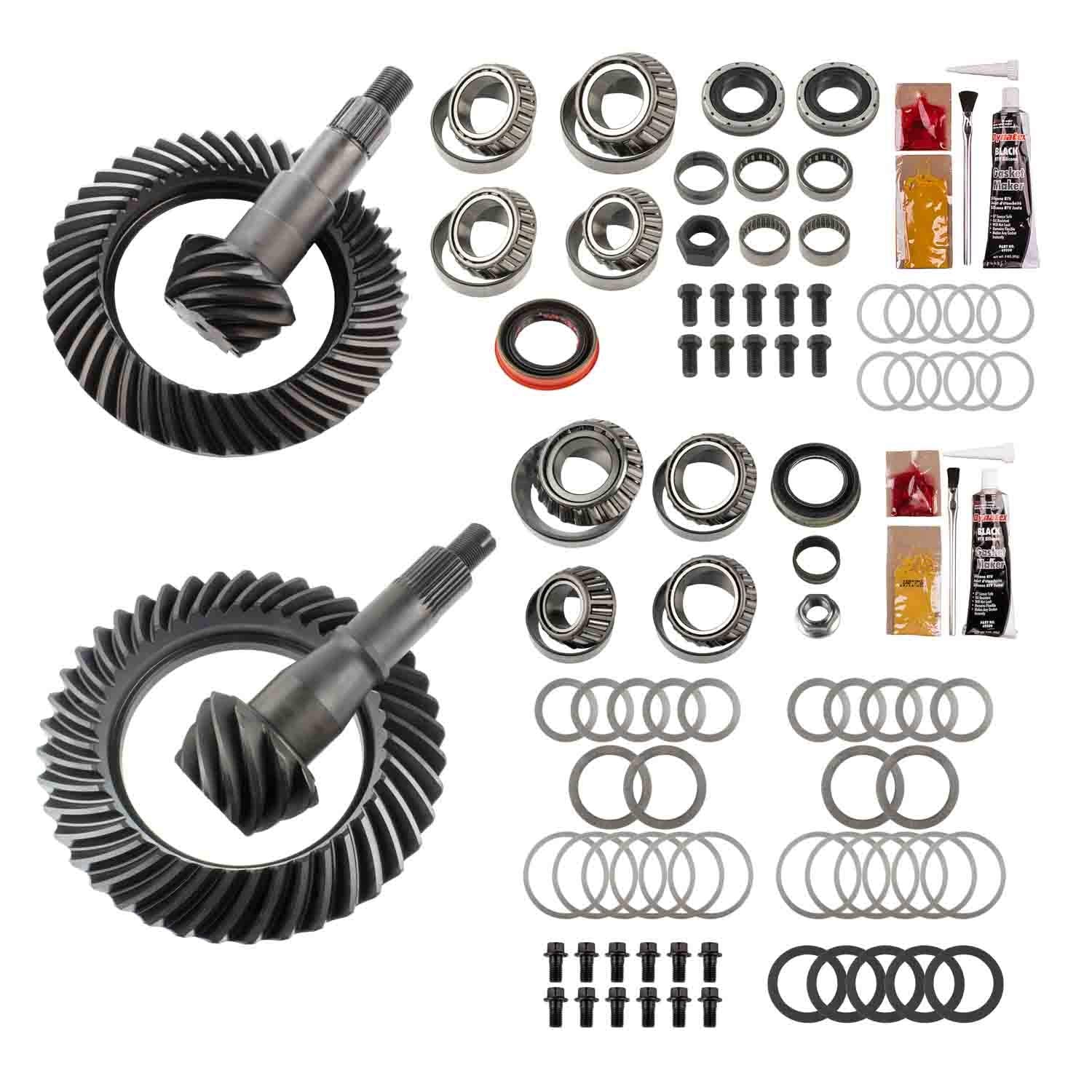 Motive Gear Differential MGK-262 Ring & Pinion Rebuild Kit For GM 8.25" IFS Front & GM 9.76" Rear, Gear Ratio 4.56, 10-Bolt Front & 12-Bolt Rear, 30/32 Spline, 9 Pinion & 41 Ring Tooth Fits GM 1500