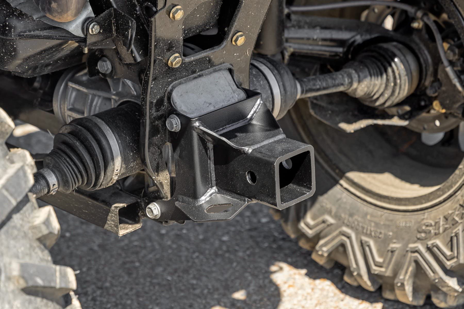 2" Receiver Hitch Rough Country for Can-Am Outlander 570/1000 & Renegade 500/1000 - Heavy-Duty Steel, Bolt-On ATV Hitch for Towing & Accessories