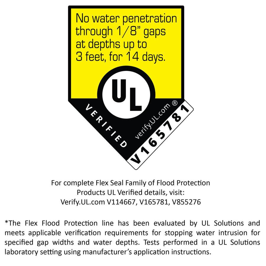 Flex Seal Liquid, 2.5 gal Flood Protection, MAX, Waterproof Rubberized Liquid, Removable, Use on Windows, Doors, Garage Doors, Seams, Casings, Thresholds, Conduits, Vents, Ducts, and More