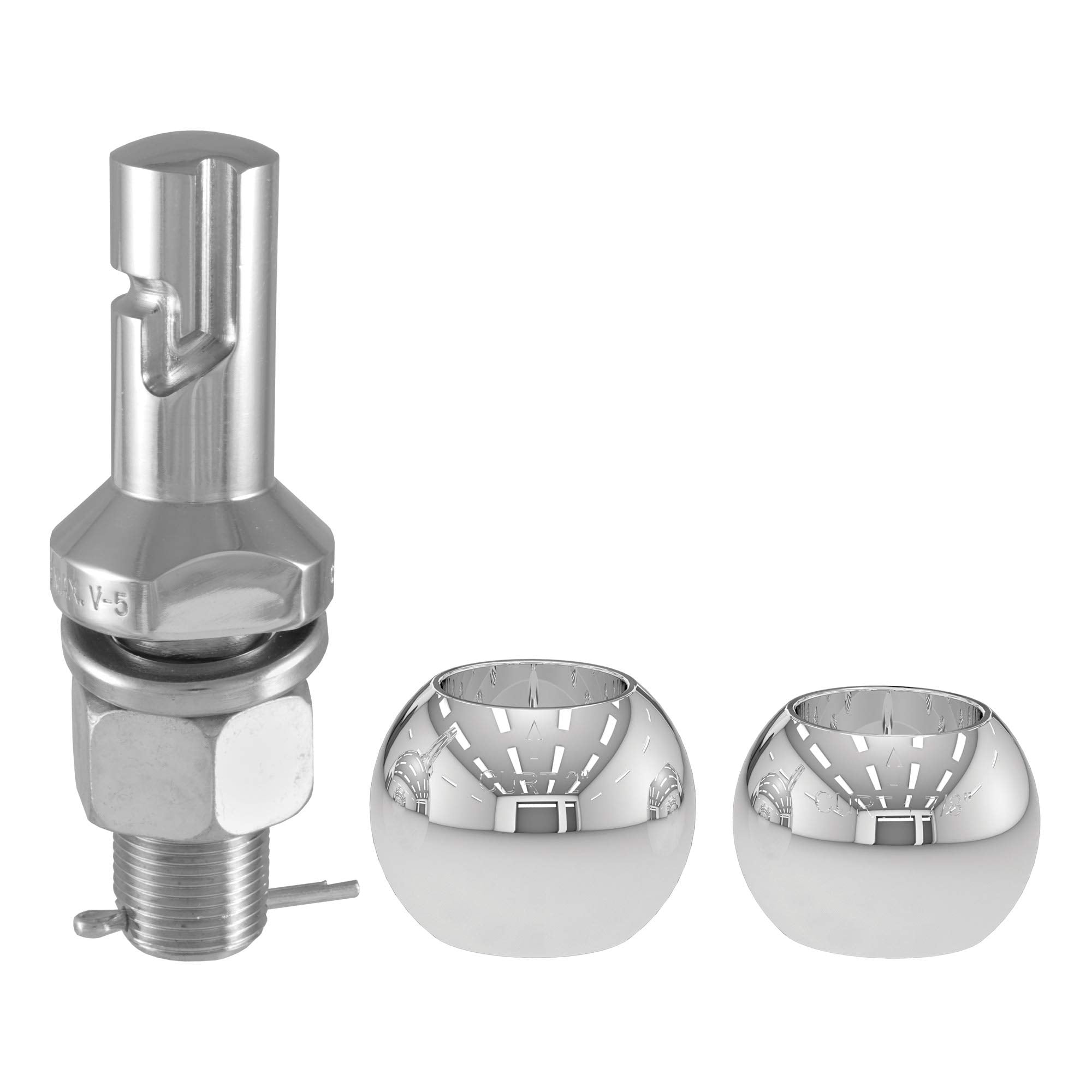 CURT 42178 Chrome Steel 1-7/8 and 2-Inch Switch Ball Set, Up to 6,000 lbs. GTW