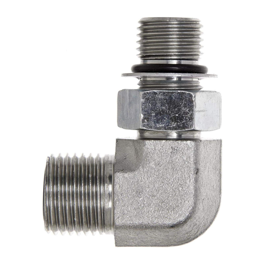 Gates Male G60810-0808 Flat-Face O-Ring to Male O-Ring Boss - 90 (SAE to SAE)